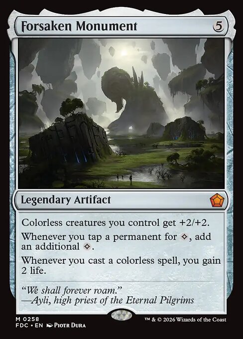 Carta Monumento abandonado — Foundations Commander · FDC · #258