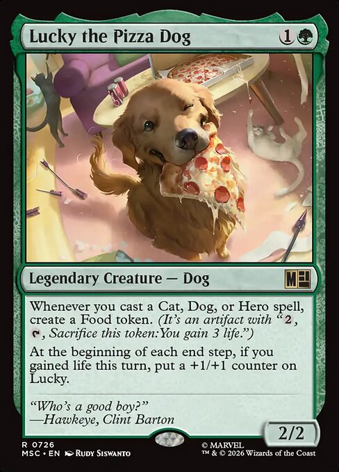 Carta Lucky the Pizza Dog — Marvel Super Heroes Commander · MSC · #726