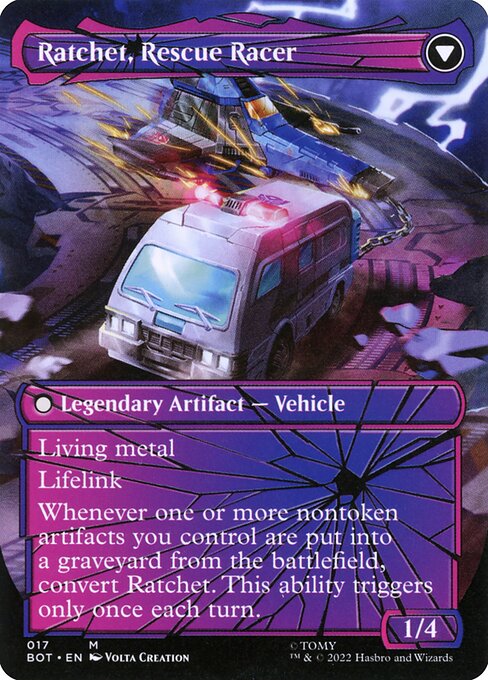 Ratchet, Field Medic // Ratchet, Rescue Racer (cara trasera)