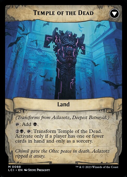 Aclazotz, Deepest Betrayal // Temple of the Dead (cara trasera)