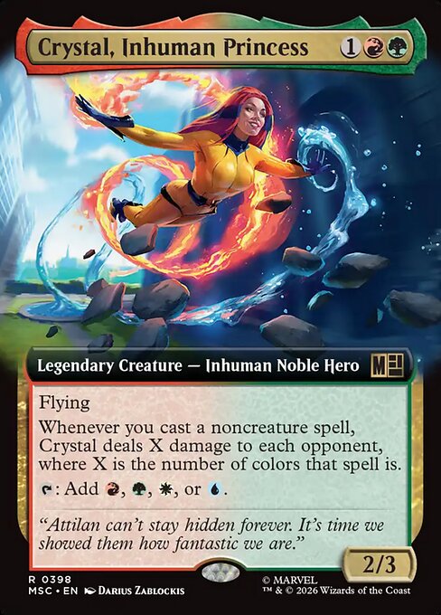 Carta Crystal, princesa de los inhumanos — Marvel Super Heroes Commander · MSC · #398