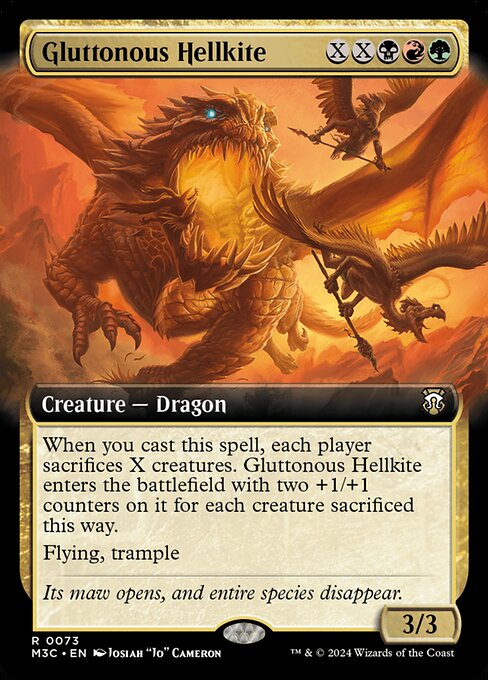 Carta Gluttonous Hellkite — Modern Horizons 3 Commander · M3C · #73