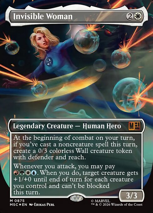 Carta Invisible Woman — Marvel Super Heroes Commander · MSC · #875