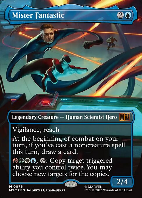 Carta Mister Fantastic — Marvel Super Heroes Commander · MSC · #876