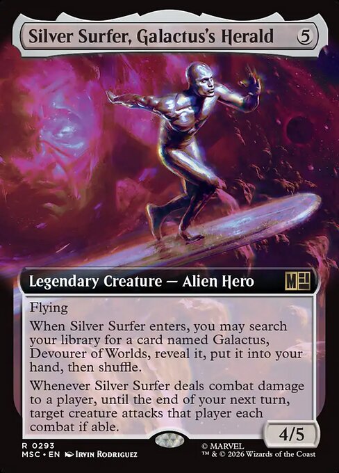 Carta Estela Plateada, heraldo de Galactus — Marvel Super Heroes Commander · MSC · #293