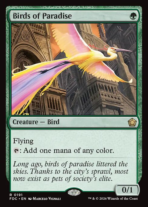 Carta Aves del paraíso — Foundations Commander · FDC · #191