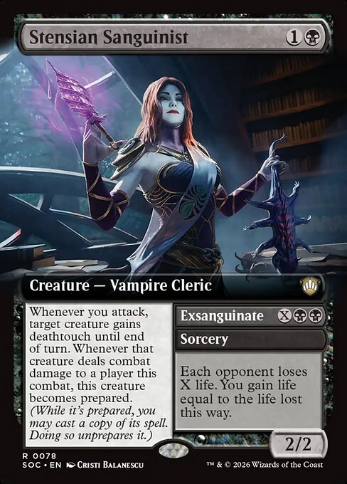 Stensian Sanguinist // Exsanguinate — Secrets of Strixhaven Commander