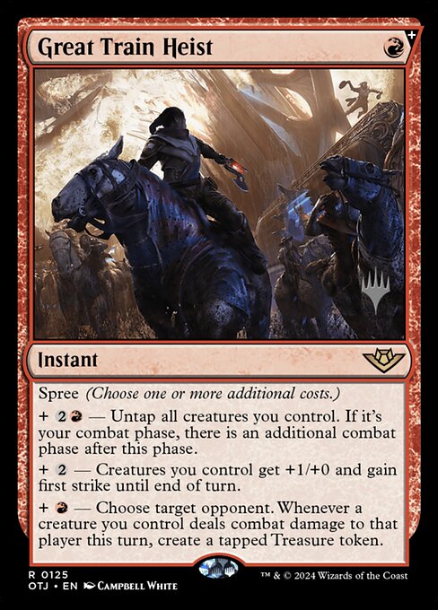 Carta Gran asalto al tren — Outlaws of Thunder Junction Promos · POTJ · #125p