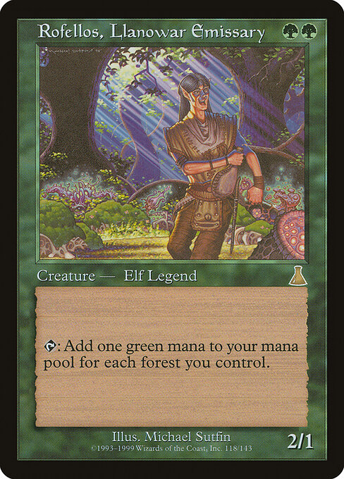 Carta Rofellos, Emisario de Llanowar — Urza's Destiny · UDS · #118