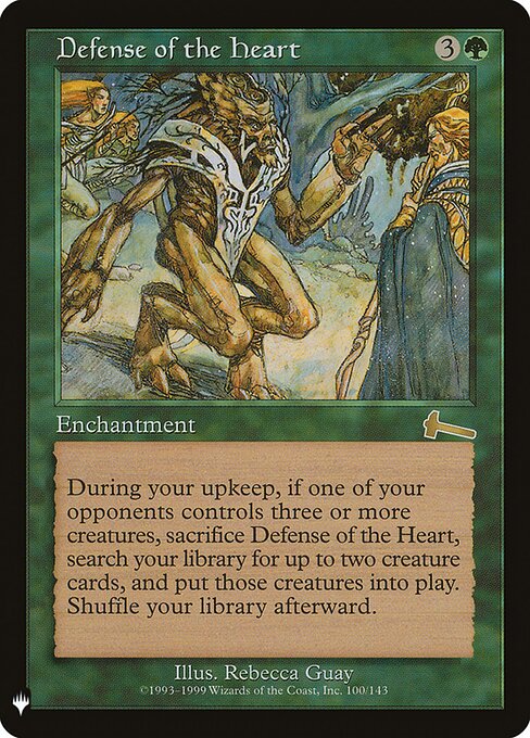 Defensa del corazón — The List