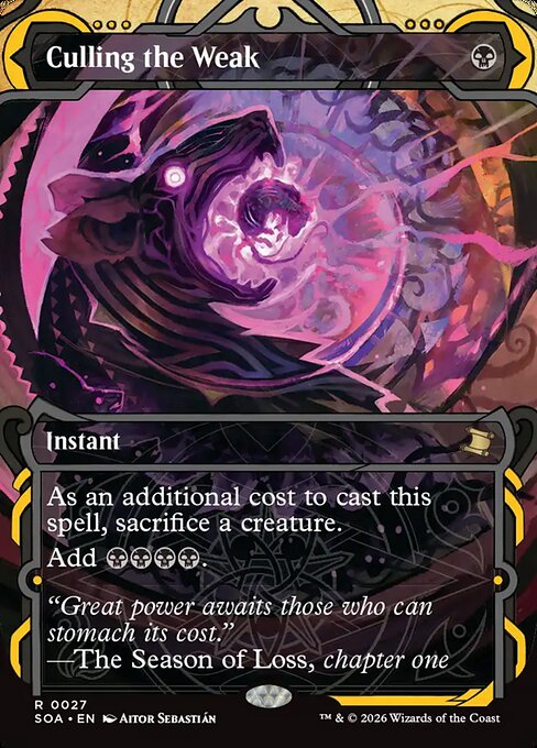 Carta Seleccionar a los débiles — Secrets of Strixhaven Mystical Archive · SOA · #27