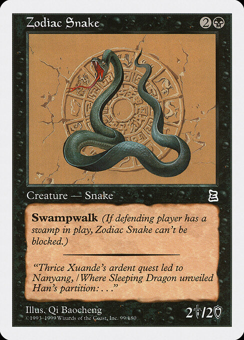 Carta Zodiac Snake — Portal Three Kingdoms · PTK · #99