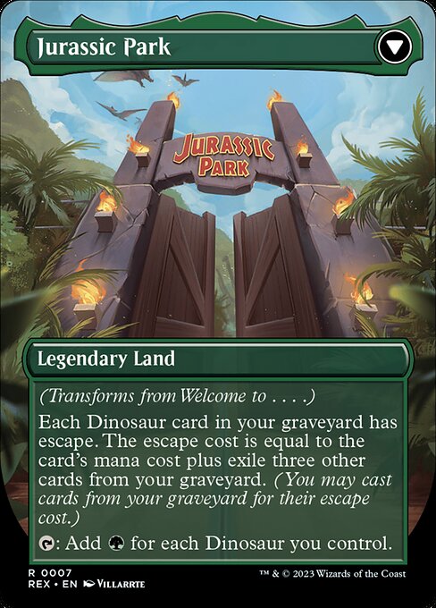Welcome to . . . // Jurassic Park (cara trasera)