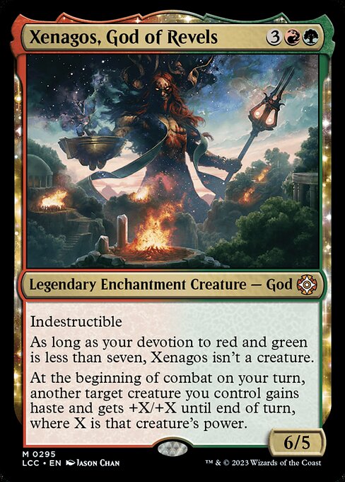 Carta Xenagos, dios del deleite — The Lost Caverns of Ixalan Commander · LCC · #295