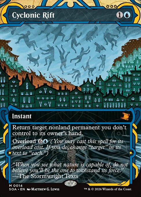Carta Grieta ciclónica — Secrets of Strixhaven Mystical Archive · SOA · #14