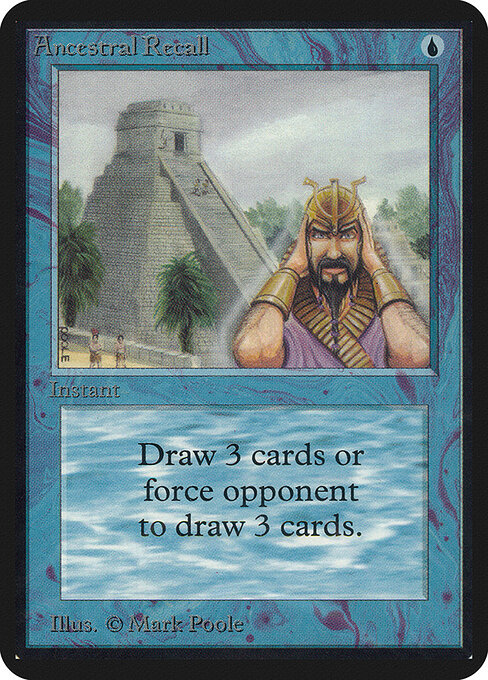 Carta Ancestral Recall — Limited Edition Alpha · LEA · #47