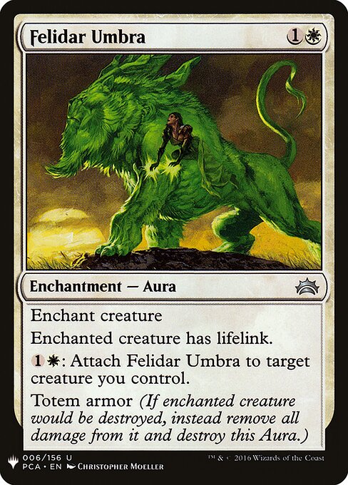 Carta Umbra de felidar — The List · PLST · #PCA-6
