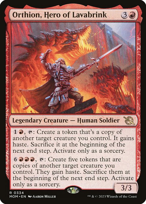 Carta Orthion, héroe de Bordelava — March of the Machine · MOM · #334
