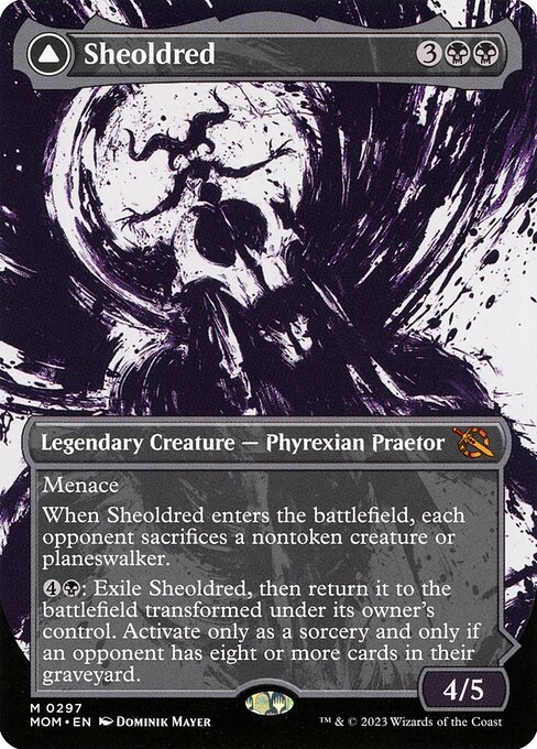 Sheoldred // The True Scriptures (cara frontal)