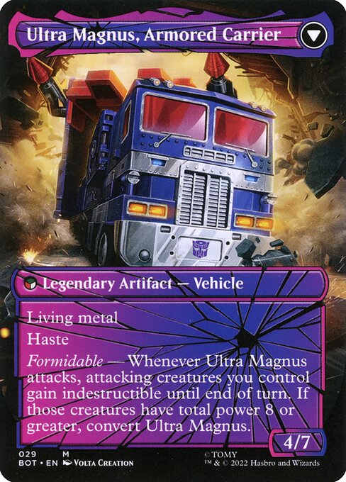 Ultra Magnus, Tactician // Ultra Magnus, Armored Carrier (cara trasera)