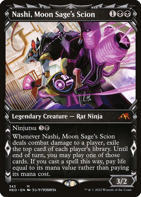 Carta Nashi, vástago de la Sabia de la Luna — Kamigawa: Neon Dynasty · NEO · #343