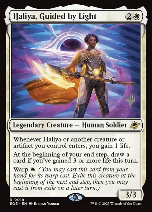Carta Haliya, guiada por la luz — Edge of Eternities Promos · PEOE · #19p