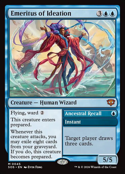 Emeritus of Ideation // Ancestral Recall — Secrets of Strixhaven