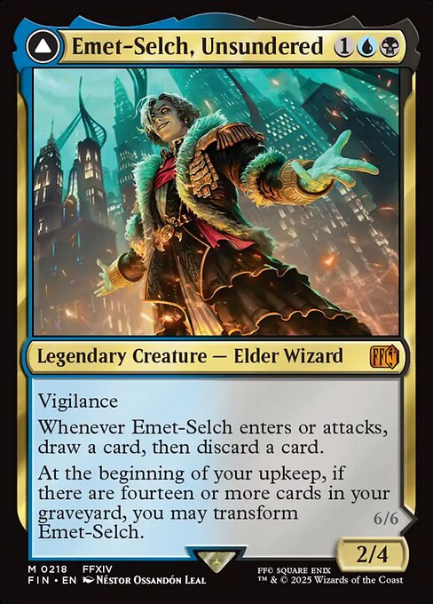 Emet-Selch, Unsundered // Hades, Sorcerer of Eld (cara frontal)