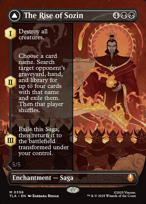 The Rise of Sozin // Fire Lord Sozin (cara frontal)