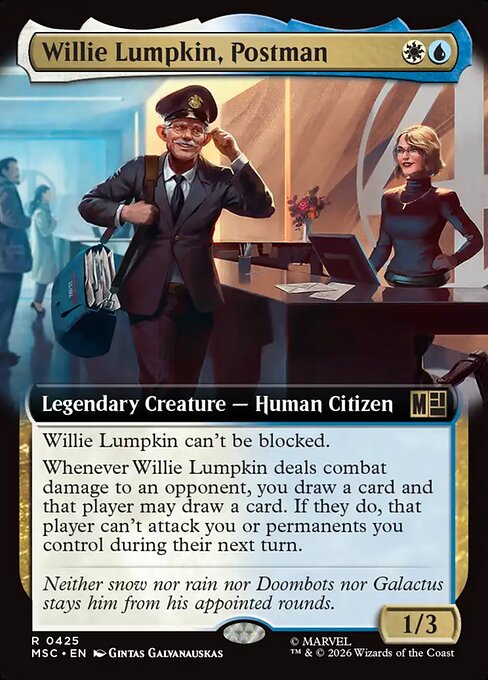Carta Willie Lumpkin, cartero — Marvel Super Heroes Commander · MSC · #425