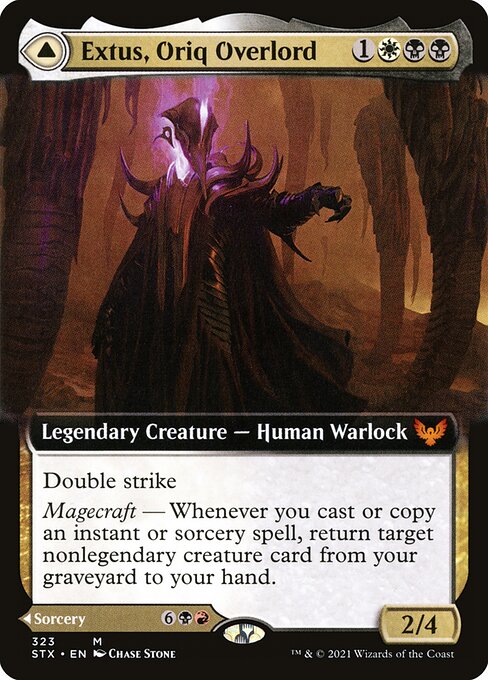 Extus, Oriq Overlord // Awaken the Blood Avatar — Strixhaven: School of Mages