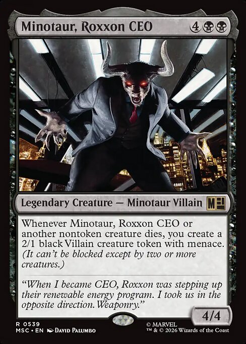 Carta Minotauro, presidente de Roxxon — Marvel Super Heroes Commander · MSC · #539