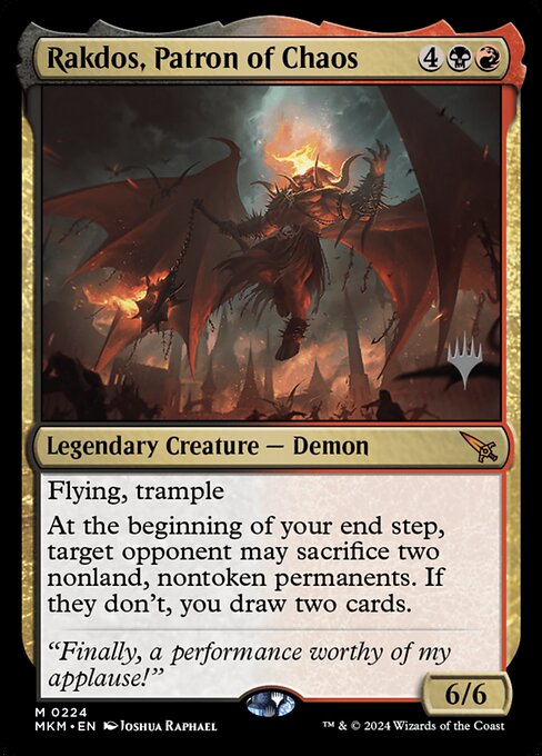 Carta Rakdos, patrón del caos — Murders at Karlov Manor Promos · PMKM · #224p