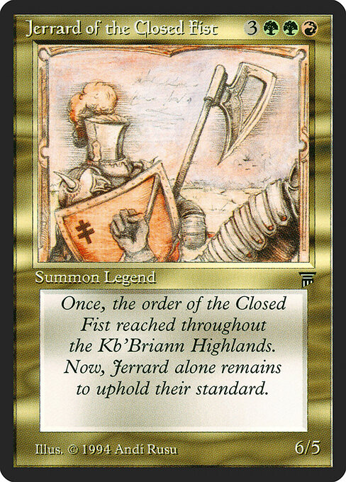 Carta Jerrard of the Closed Fist — Legends · LEG · #235