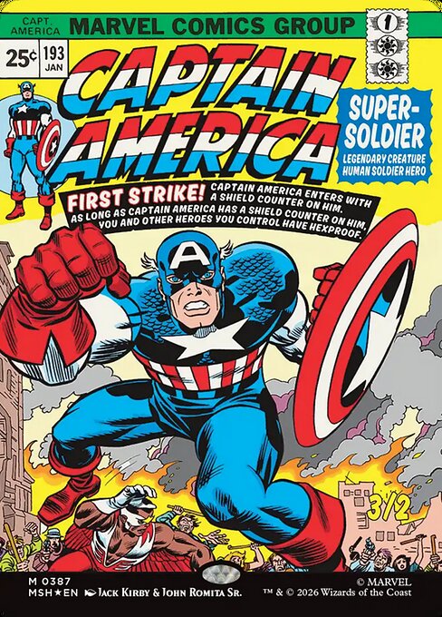 Carta Capitán América, supersoldado — Marvel Super Heroes · MSH · #387