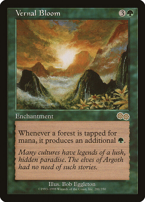 Carta Florecimiento primaveral — Urza's Saga · USG · #281