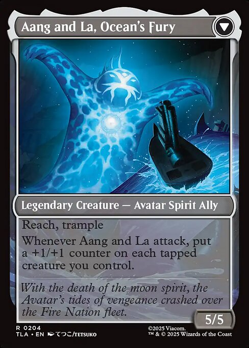 Aang, Swift Savior // Aang and La, Ocean's Fury (cara trasera)
