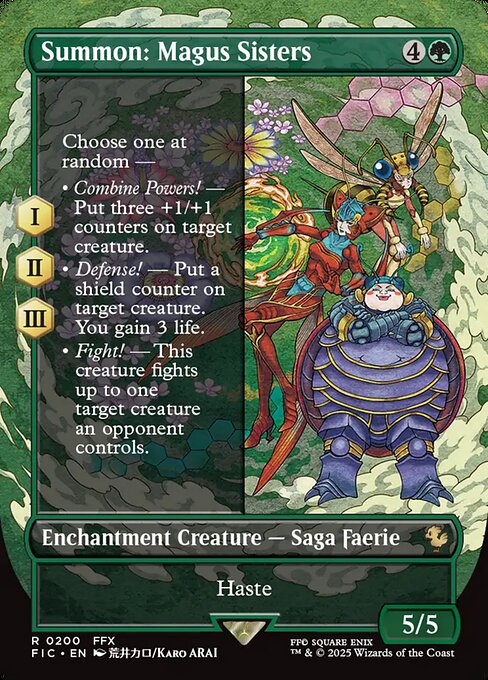 Carta Invocación: Hermanas Magus — Final Fantasy Commander · FIC · #200