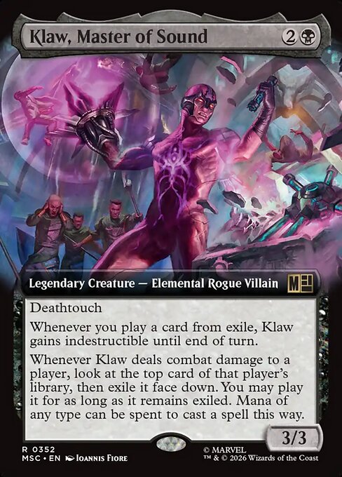 Carta Klaw, amo del sonido — Marvel Super Heroes Commander · MSC · #352