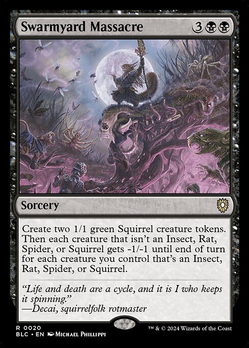 Carta Masacre del cemenjambre — Bloomburrow Commander · BLC · #20