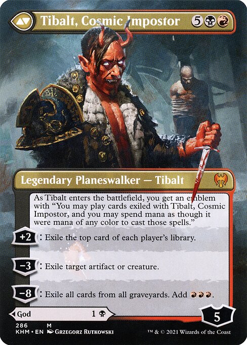 Valki, God of Lies // Tibalt, Cosmic Impostor (cara trasera)