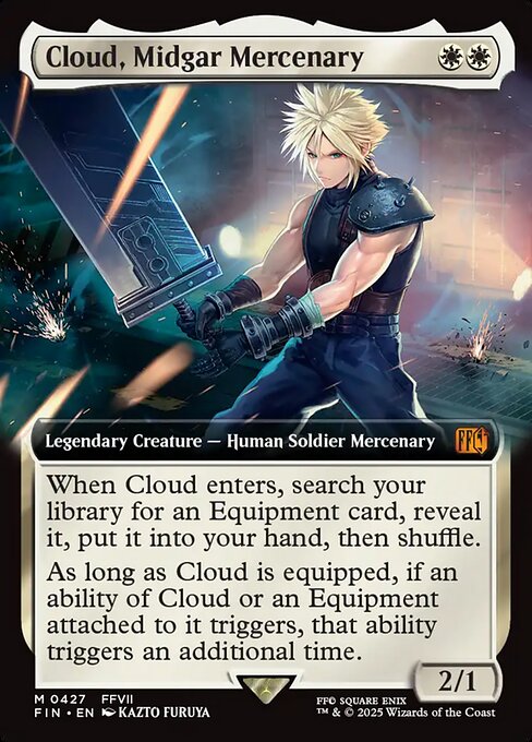 Carta Cloud, mercenario en Midgar — Final Fantasy · FIN · #427