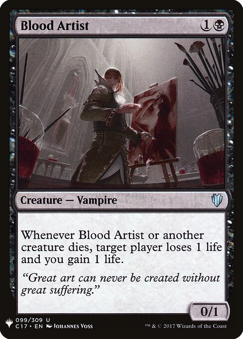 Carta Artista de la sangre — The List · PLST · #C17-99