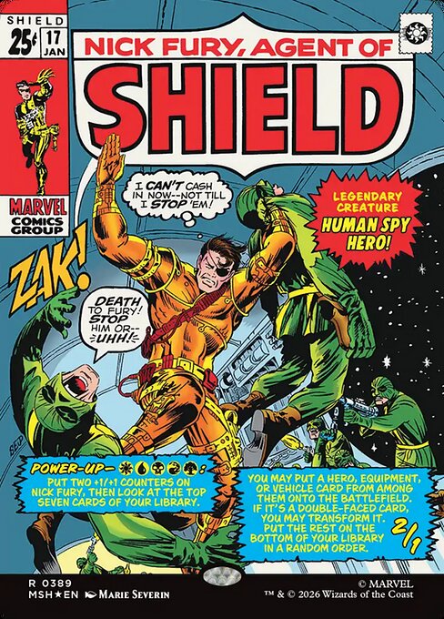 Carta Nick Furia, agente de S.H.I.E.L.D. — Marvel Super Heroes · MSH · #389