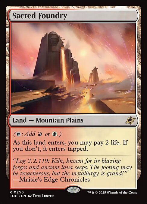 Carta Fundición sagrada — Edge of Eternities · EOE · #256