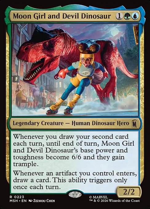 Carta Moon Girl y Dinosaurio Diabólico — Marvel Super Heroes · MSH · #223