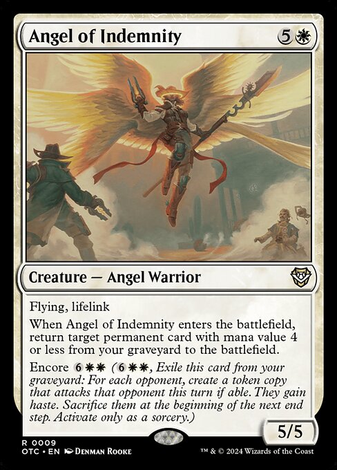 Carta Ángel de la indemnidad — Outlaws of Thunder Junction Commander · OTC · #9