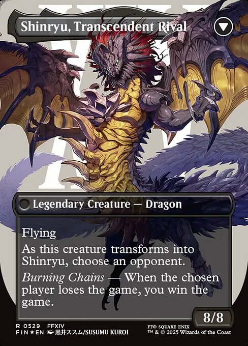 Zenos yae Galvus // Shinryu, Transcendent Rival (cara trasera)