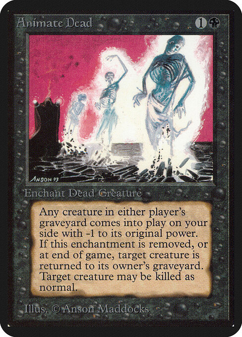 Carta Animar a los muertos — Limited Edition Alpha · LEA · #92