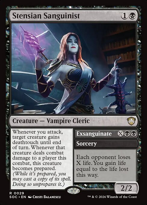 Carta Stensian Sanguinist // Exsanguinate — Secrets of Strixhaven Commander · SOC · #29